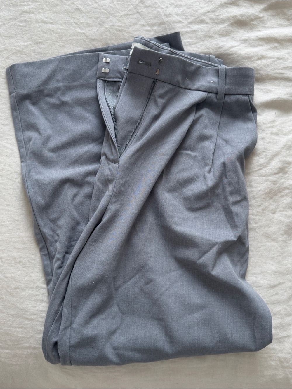 abercrombie sloane grey wide leg dress pants